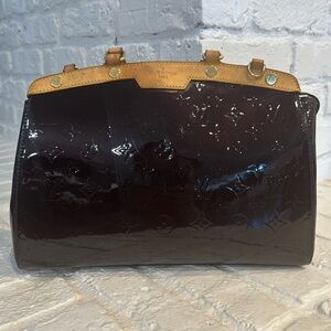 Louis Vuitton Monogram Vernis Brea MM Burgundy